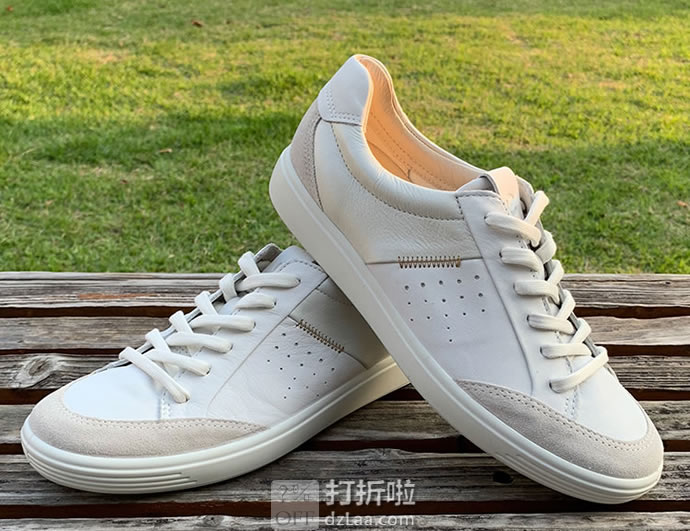 限尺码 ECCO 爱步 Soft 7 柔酷7号 拼色款 女式系带板鞋 休闲鞋 3.3折.46 海淘转运到手约¥457