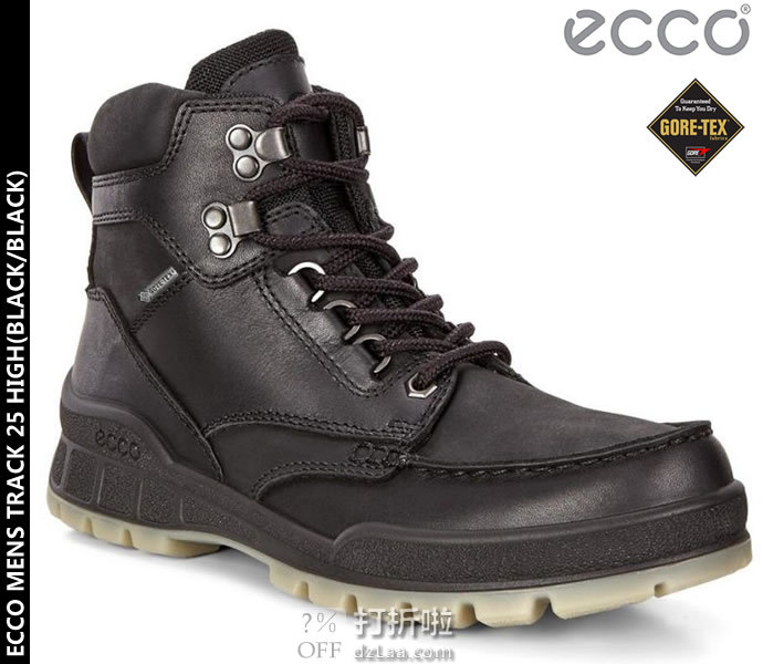 限尺码 ECCO 爱步 TRACK 25 踪迹25 GTX防水 男式高帮户外徒步靴 ￥743