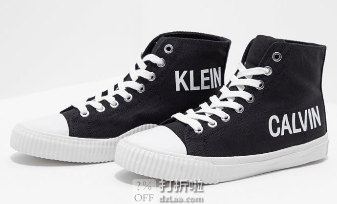 Calvin Klein Jeans 卡尔文克莱因 Iole CK 女式高帮帆布板鞋 休闲鞋 5码2.2折.84 海淘转运到手约￥231
