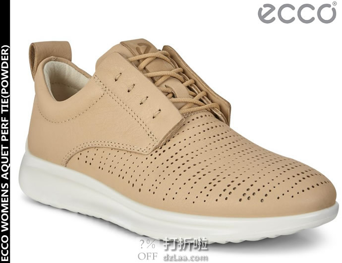 ECCO 爱步 Aquet Tie 女式系带休闲板鞋 38码2.9折$50.17 海淘转运到手约￥447