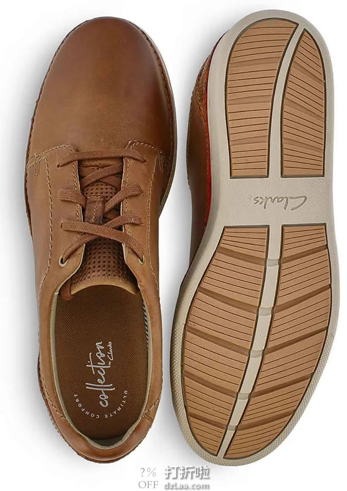 Clarks 其乐 Kitna Stride 男式系带休闲鞋 41码3.4折.86 海淘转运到手约￥331