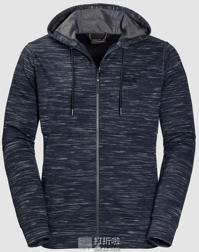 Jackwolfskin 狼爪 Oceanside 轻便透气保暖 男式连帽抓绒夹克外套 S码2.9折.59 海淘转运到手约¥305