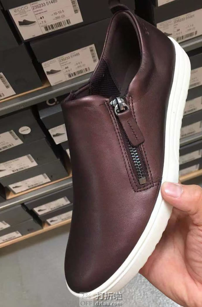 ECCO 爱步 Fara 法拉系列 拉链款 一脚套 女式休闲鞋 36码3.5折.04 海淘转运到手约¥409