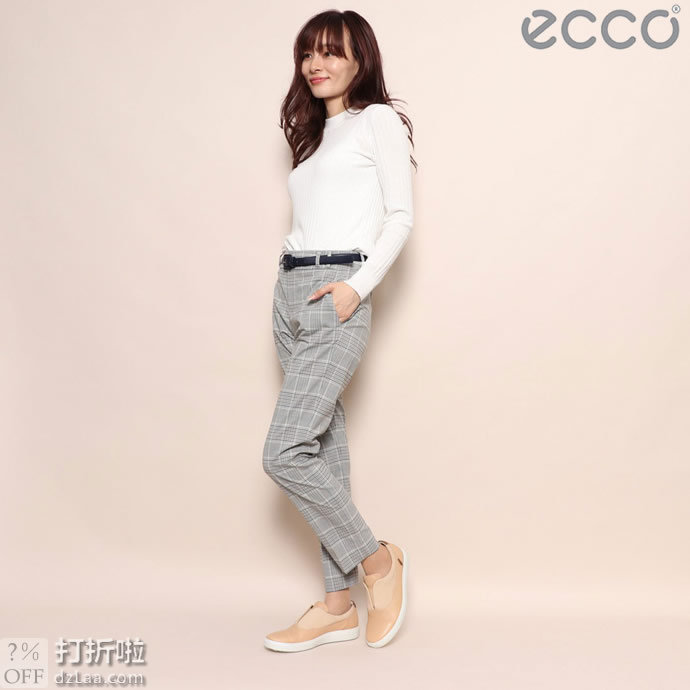ECCO 爱步 Soft 7 柔酷7号 磨砂皮牛皮拼接 一脚套女式休闲鞋 35码2.1折.81海淘转运到手约￥305