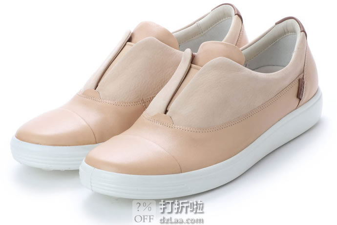 ECCO 爱步 Soft 7 柔酷7号 磨砂皮牛皮拼接 一脚套女式休闲鞋 35码2.1折.81海淘转运到手约￥305