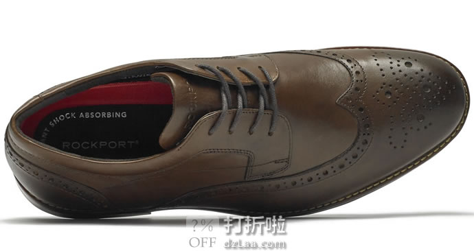 Rockport 乐步 Dustyn 防水 男式布洛克鞋 正装鞋 40.5码3.7折.93 海淘转运到手约￥401
