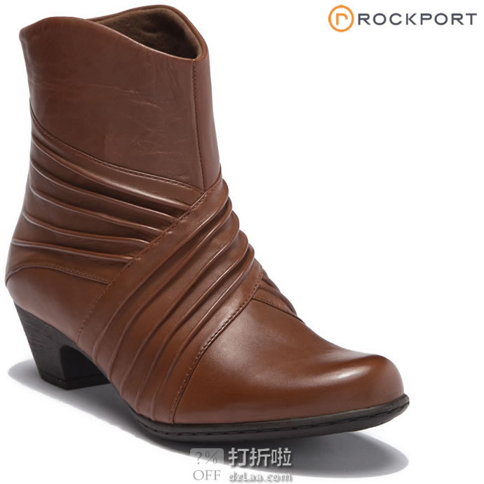 Rockport 乐步 Brynn Rouched 女式短靴 3.7折.95 海淘转运到手约¥360