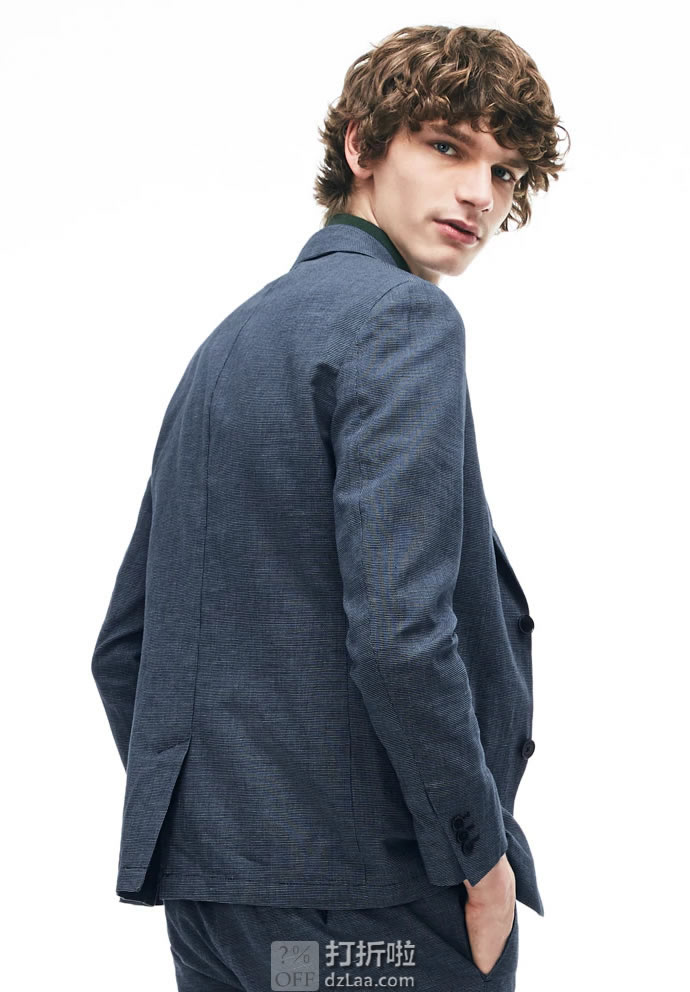 Lacoste 法国鳄鱼 修身款 男式休闲西装夹克 L码2.4折.85 海淘转运到手约¥767