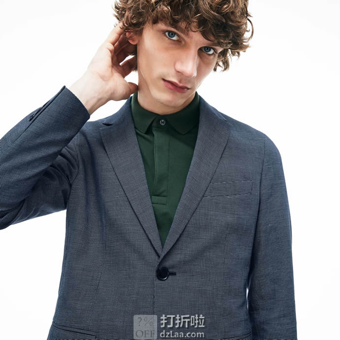 Lacoste 法国鳄鱼 修身款 男式休闲西装夹克 L码2.4折.85 海淘转运到手约¥767