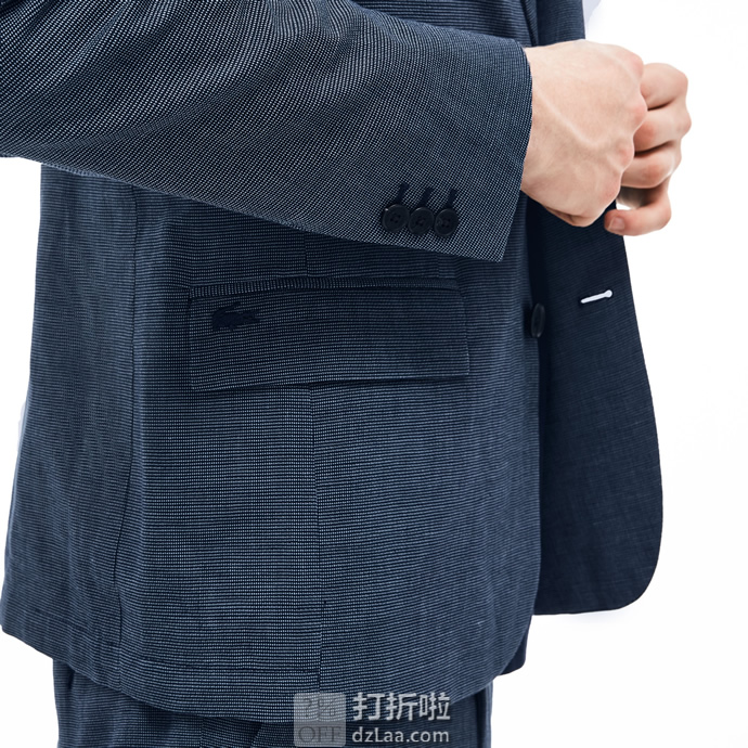 Lacoste 法国鳄鱼 修身款 男式休闲西装夹克 L码2.4折.85 海淘转运到手约¥767