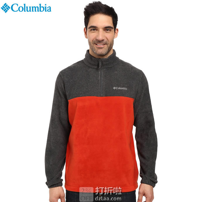 Columbia 哥伦比亚 Steens Mountain Half Zip 半拉链 男式套头抓绒衣 S码3.1折.48 海淘转运到手约¥175