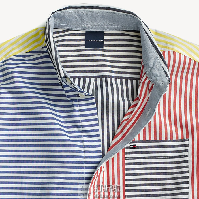 Tommy Hilfiger 汤美费格 撞色条纹 男式长袖衬衫 3.6折.93 海淘转运到手约¥219