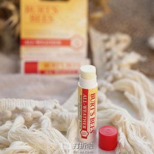 Burt’s Bees 小蜜蜂 全季节适用 100%天然防晒润唇膏 SPF15 1.25g*2支装 6.3折$4.4 S&S订购可再优惠5% 海淘转运到手约￥33