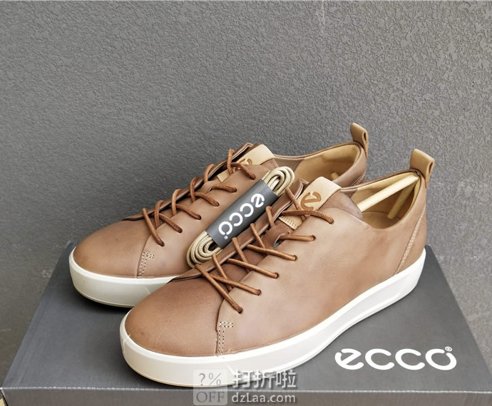 ECCO 爱步 Soft 8 LX 柔酷8号 男式板鞋 41码2.7折.77 海淘转运到手约￥465