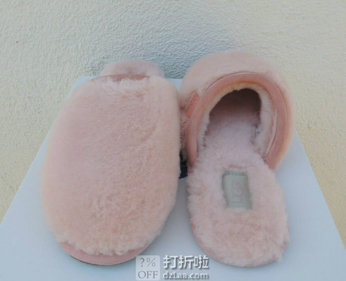 断码 UGG FLUFFETTE系列 女式羊毛拖鞋 5折.98 海淘转运到手约￥375