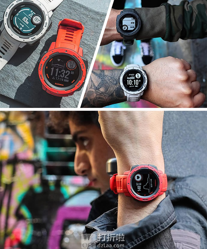销量第一 Garmin 佳明 Instinct 本能 三防户外时尚运动手表 GPS手表 支持心率 6.7折9起 多色可选 海淘转运关税补贴到手约￥1488