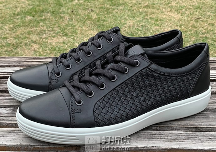 ECCO 爱步 SOFT 7 柔酷7号 编织款 男式板鞋 休闲鞋 44码3.2折.23 海淘转运到手约￥477