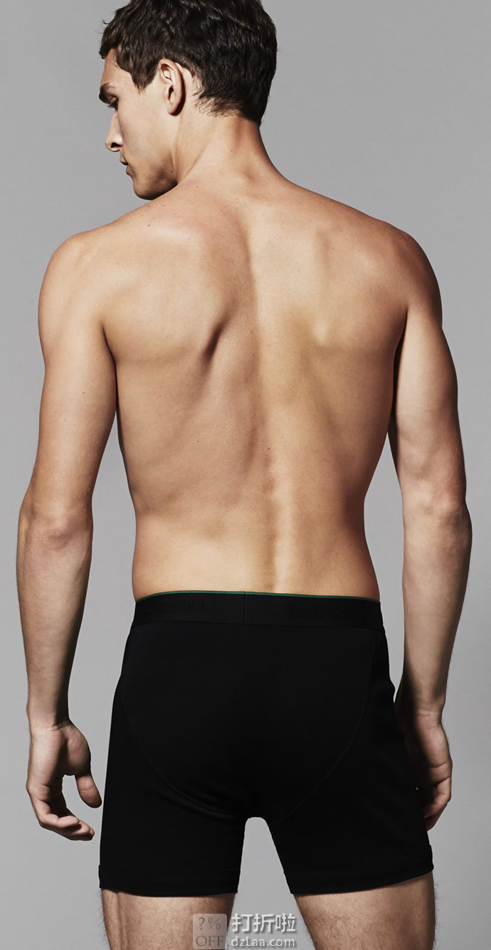 金盒特价 Lacoste 法国鳄鱼 皮马棉 男式四角内裤*3条装 M码4.1折.24 海淘转运到手约￥123