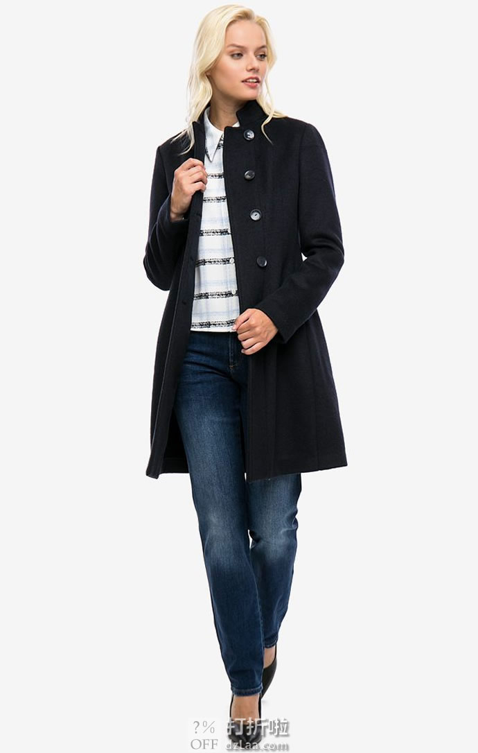 ARMANI JEANS 阿玛尼 女式羊毛呢大衣 6码2.9折7.71 海淘转运到手约￥1545