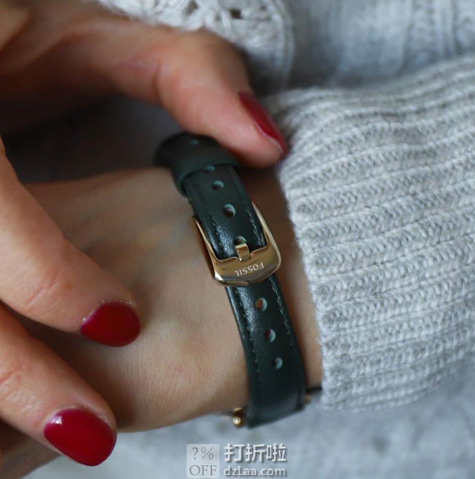 Fossil 化石 19年秋季新品 Carlie系列 云杉色 女式石英表 ES4651 5.3折.84史低 海淘转运关税补贴到手约￥458 天猫￥790
