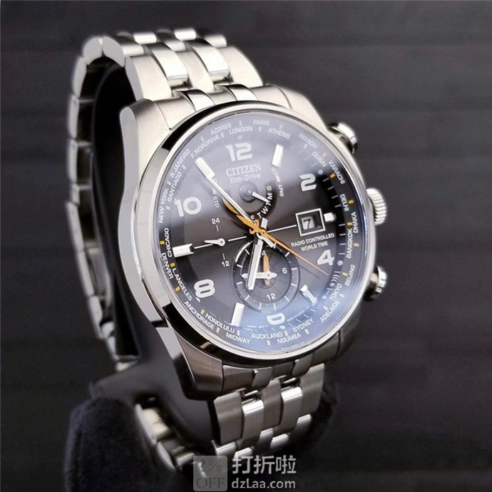 金盒特价 可收秋波 CITIZEN 西铁城 AT9010-52E 光动能 五局电波世界时 男式手表 3.1折9.99史低 海淘关税补贴到手约￥1541 国内￥3239