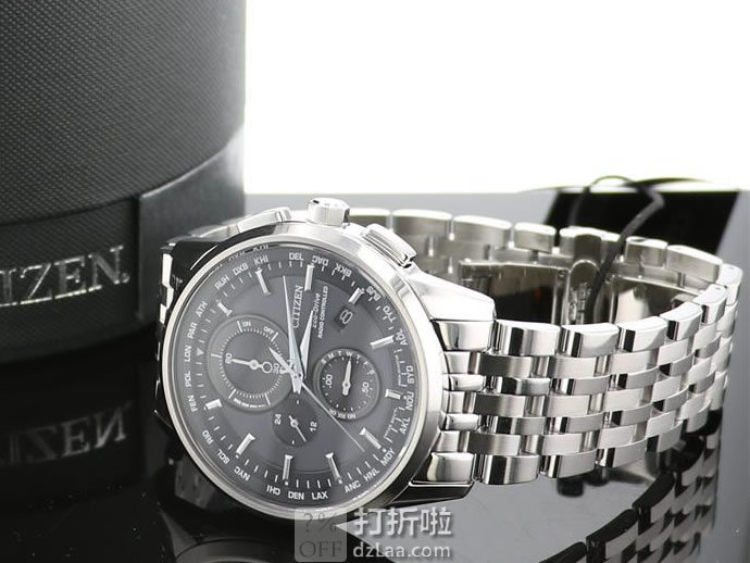 金盒特价 CITIZEN 西铁城 AT8110-53E 五局电波表 世界时万年历计时码表 光动能男式手表 3.7折9.99史低 海淘转运关税补贴到手约¥1753