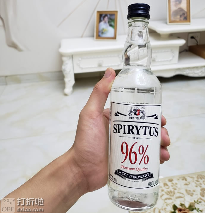 波兰产 Spirytus 生命之水 96%酒精度 伏特加 500ml 下单折后￥28包邮