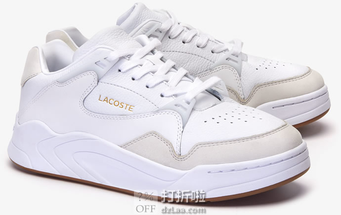LACOSTE 法国鳄鱼 Court Slam 复古男式板鞋 42码3.4折.13 海淘转运到手约￥368