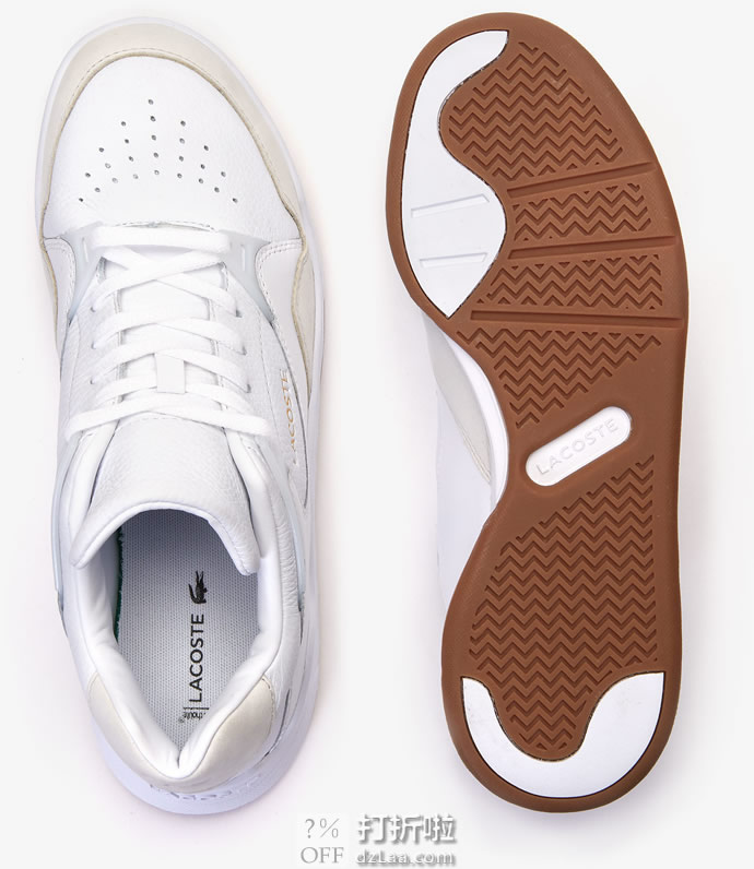 LACOSTE 法国鳄鱼 Court Slam 复古男式板鞋 42码3.4折.13 海淘转运到手约￥368