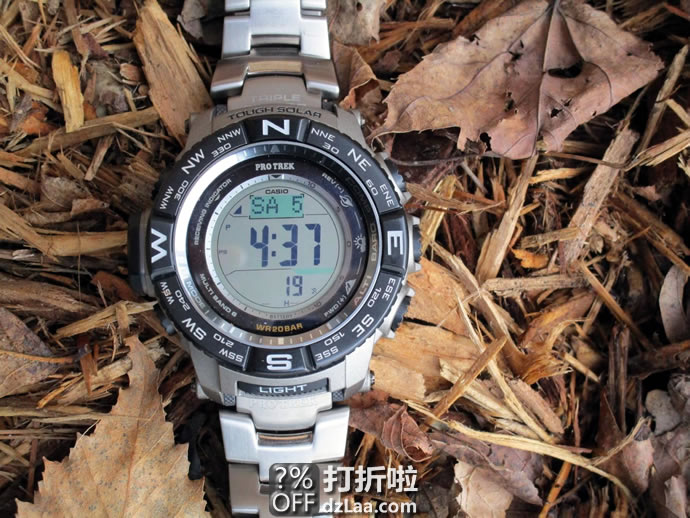 CASIO 卡西欧 PRW-3500T-7CR 钛金属 六局电波 三重感应太阳能登山表 4.1折5.3 海淘转运关税补贴到手约¥1450