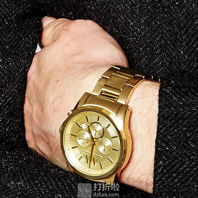 金盒特价 A/X Armani Exchange 阿玛尼 三眼计时 男式手表 AX2099 4.3折.53 海淘转运关税补贴到手约¥767
