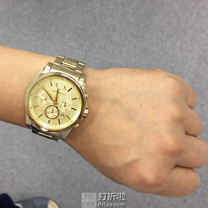 金盒特价 A/X Armani Exchange 阿玛尼 三眼计时 男式手表 AX2099 4.3折.53 海淘转运关税补贴到手约¥767