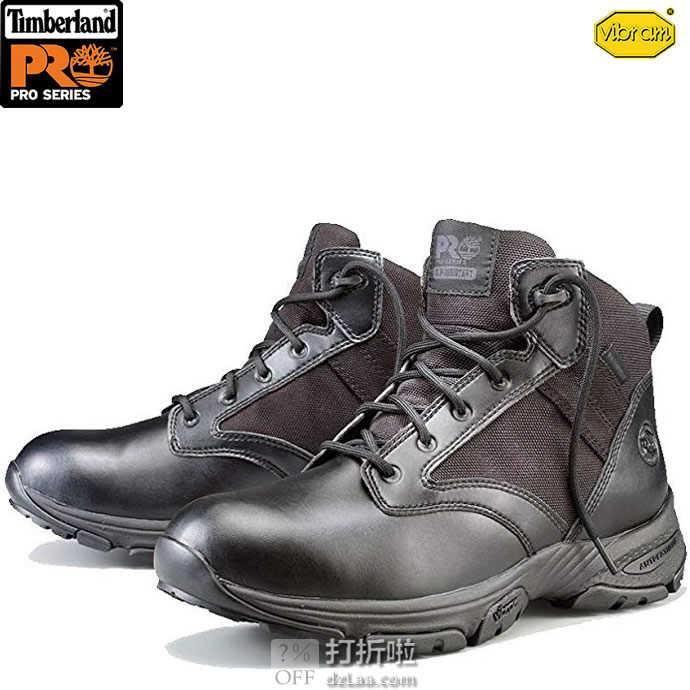 Timberland PRO 添柏岚 Valor V底防水 5英寸男式战术靴 9.5码4.1折.37 海淘转运到手约￥521