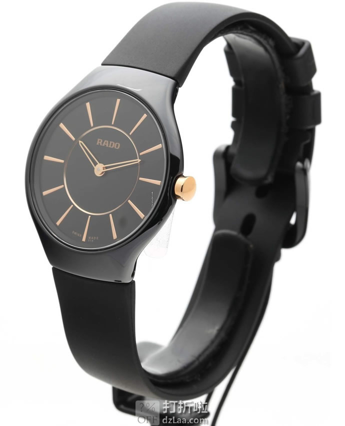 Rado 雷达 True Thinline 真薄系列 超薄陶瓷女式腕表 R27742159 优惠码折后1.9折3.2 海淘转运关税补贴到手约￥2262