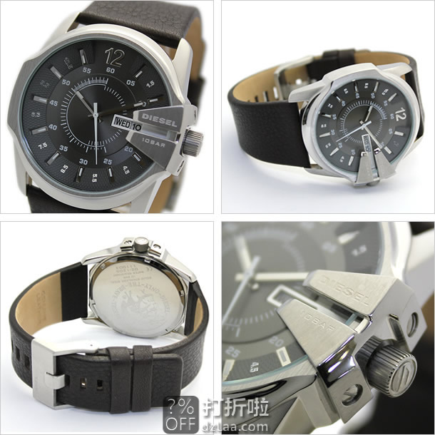 Diesel 迪赛 Master Chief 军官系列 DZ1206 男式时尚腕表 5.5折.98 海淘转运关税补贴到手约¥670 国内¥1340