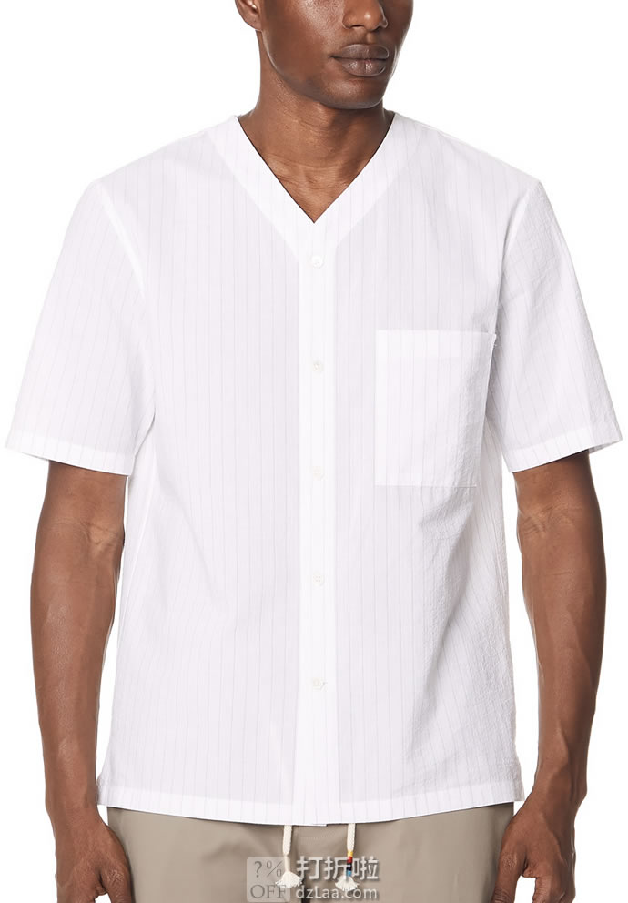 Theory Olie Seersucker 男式短袖休闲衬衫 S码2.2折.5 海淘转运到手约¥283