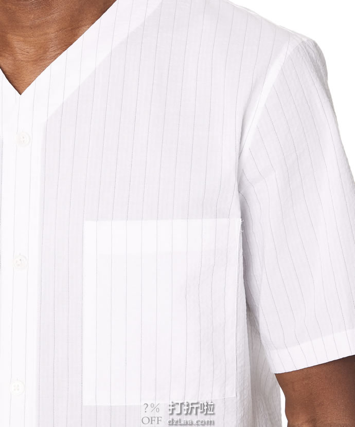 Theory Olie Seersucker 男式短袖休闲衬衫 S码2.2折.5 海淘转运到手约¥283