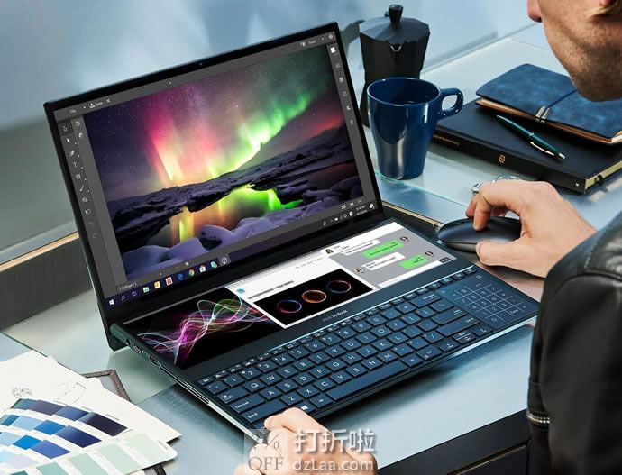 ASUS 华硕 ZenBook Pro Duo UX581GV 双屏幕 15.6英寸 4K OLED 笔记本电脑（i7-9750H/RTX 2060/16GB/1TB PCIe）9.2折99 海淘转运到手约￥16314 国内￥26189