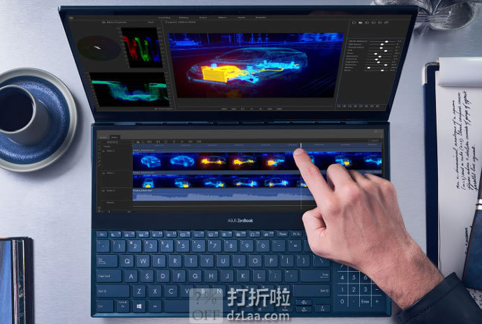 ASUS 华硕 ZenBook Pro Duo UX581GV 双屏幕 15.6英寸 4K OLED 笔记本电脑（i7-9750H/RTX 2060/16GB/1TB PCIe）9.2折99 海淘转运到手约￥16314 国内￥26189