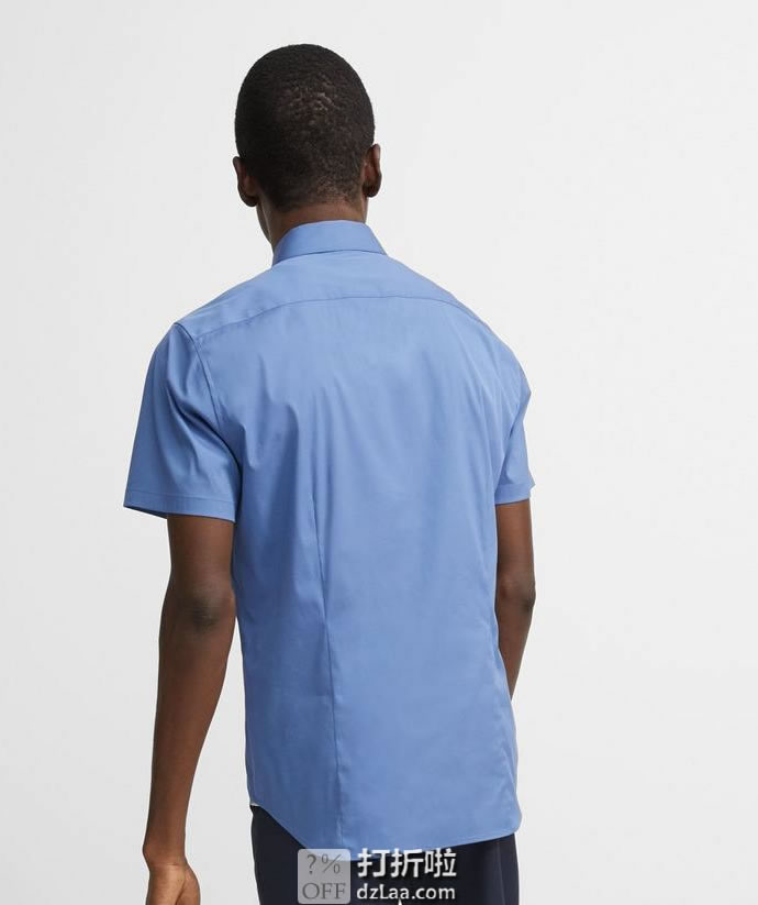 Theory 希尔瑞 Sylvain 修身款 男式短袖衬衫 M码2.9折.77 海淘转运到手约￥365