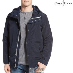Cole Haan Signature 可汗 男式连帽雨衣夹克 2折$59.99 海淘转运到手约￥471