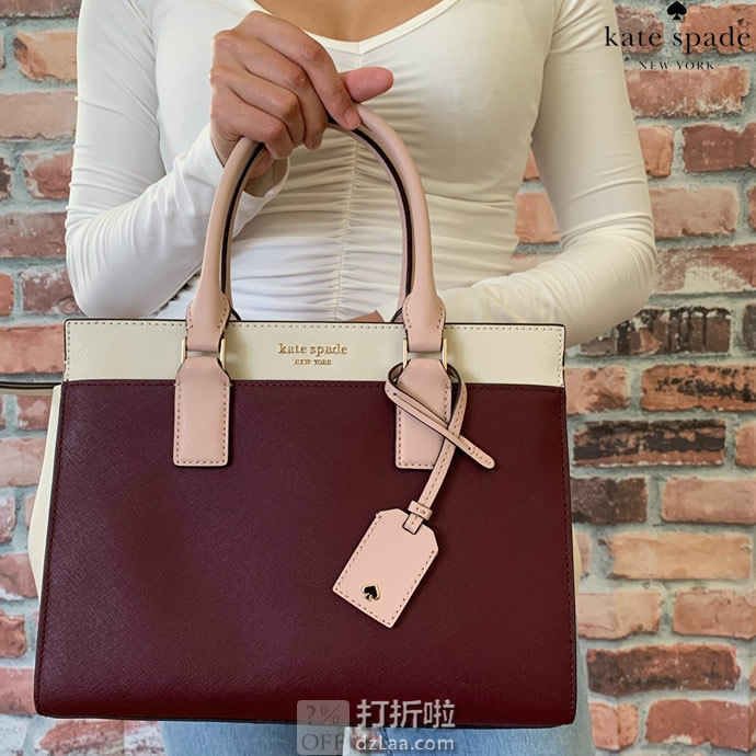 Kate Spade 凯特丝蓓 Cameron 中号 拼色女式手提包 挎包 PXRU5931 3.8折9 海淘转运到手约￥1027 多色可选
