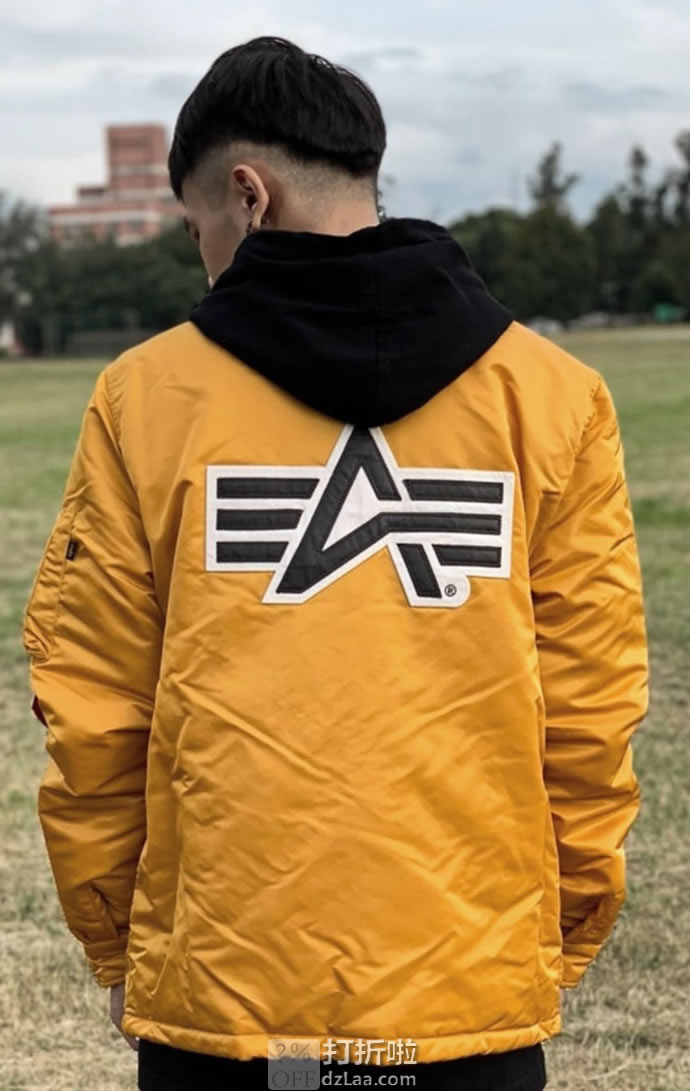 Alpha Industries 阿尔法军工 Coaches 男式保暖夹克 1.6折.42起 海淘转运到手约¥210