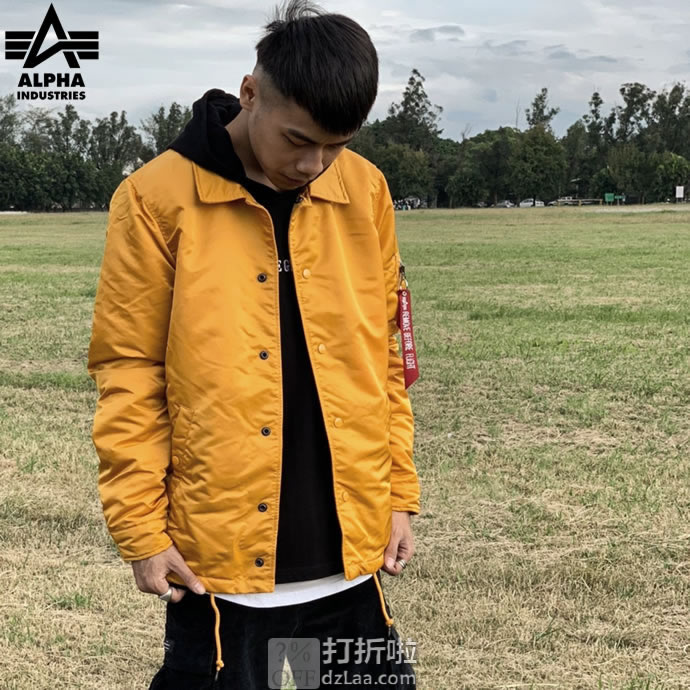 Alpha Industries 阿尔法军工 Coaches 男式保暖夹克 1.6折.42起 海淘转运到手约¥210