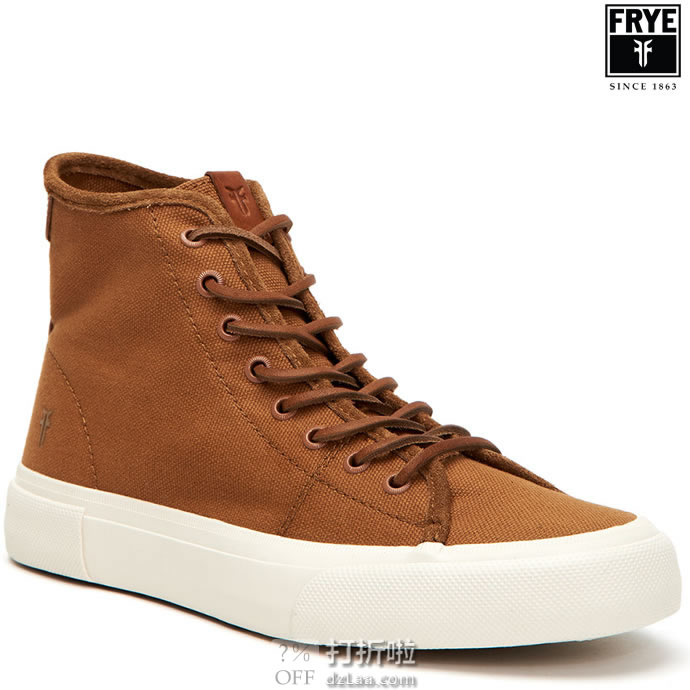 FRYE 弗莱 Ludlow High 男式高帮帆布板鞋 7.5码3折.85 海淘转运到手约¥349