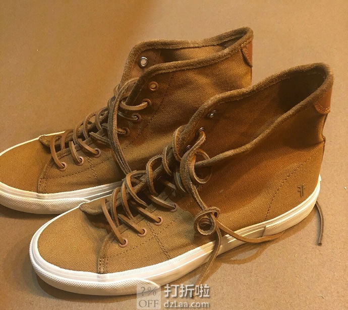 FRYE 弗莱 Ludlow High 男式高帮帆布板鞋 7.5码3折.85 海淘转运到手约¥349