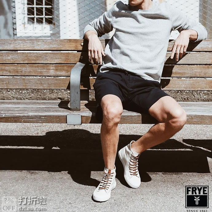 FRYE 弗莱 Ludlow High 男式高帮帆布板鞋 7.5码3折.85 海淘转运到手约¥349