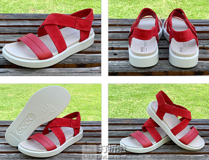 限尺码 ECCO 爱步 Flowt 柔畅 女式凉鞋 2.1折.04 两色可选 海淘转运到手约￥245