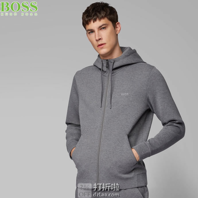 BOSS Green 雨果博斯 绿标 Saggy 男式连帽卫衣 L码4折.65 海淘转运到手约¥536