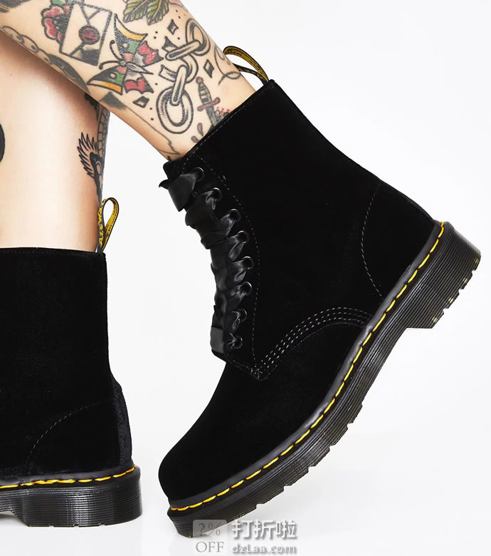 Dr. Martens 1460 Pascal系列 丝绒版 女式马丁靴 8折.99 海淘转运到手约￥813